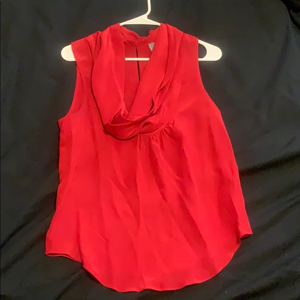 Hunter Dixon Red Scoop Neck Top